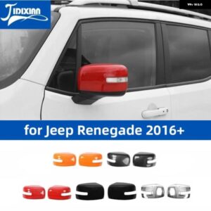 ジープ バックミラー 装飾 カバー ステッカー RENEGADE 2016 2017 2018 アップ外装バックミラー アクセサリー カスタムパーツ アクセサリー