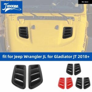 ジープ ラングラー JL グラディエーター JT 2018-24 エンジンフードエアアウトレット 装飾 カバー カスタムパーツ アクセサリー 交換用部品