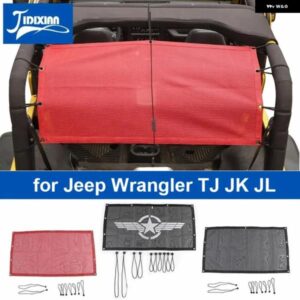 ジープ ルーフトランク抗UV 太陽断熱カーゴネットサンシェードカバー アクセサリー ラングラー TJ JK JL 1997 アップ カスタムパーツ アク