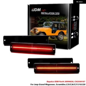 ジープ フロント/リアサイドマーカー ライト グランドワゴニアスクランブラー CJ5/CJ6/CJ7/J10/J20 OEMサイドマーカー ランプ 交換