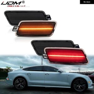 アウディ アンバー/レッド フル LED T10 サイドマーカー ライト 2012-2018 A7 S7 RS7 ウィンカーライト /DRL OEM サイドマーカー ランプ と
