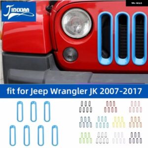 ジープ 車インサートレーシンググリル 装飾カバー ラングラー JK 2007-17 カスタムパーツ アクセサリー 交換用部品 互換品