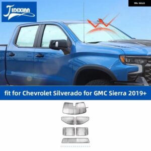 シボレー シルバラード GMC シエラ 2019 アップ窓 フロントガラス バイザーサンシェード抗 UV サンプロテクターカバー カスタムパーツ