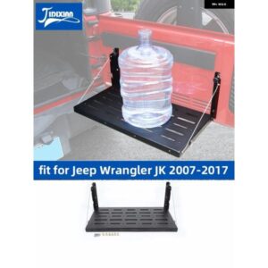 ジープ ラングラー JK 2007-2017 リアテールドアラックテールゲートテーブル折りたたみ 収納 ラックキャリア カスタムパーツ アクセサリー