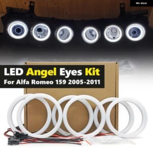 アルファロメオ DRL 超高輝度 6個 デュアルカラーカースタイリング ブレラスパイダー 159 2005-2011 コットン LED エンジェルアイズ ハロー