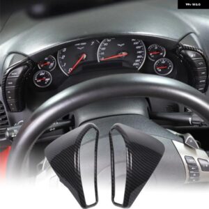 シボレー 2005-2013 コルベット C6 ABS カーボンダッシュボード調整ボタンフレームステッカー インテリア アクセサリー 2個 カスタ