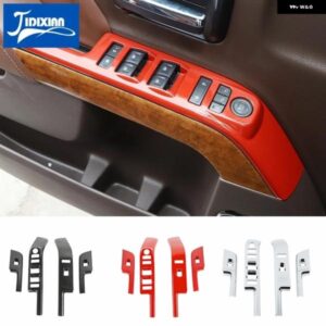 シボレー 窓リフトスイッチコントロールパネル 装飾カバー シルバラード GMC シエラ 2014-2017 インテリア アクセサリー カスタムパー