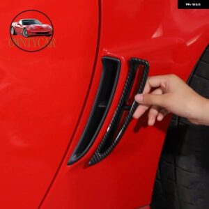 シボレー コルベット C6 2005-2013 ABS カーボン車サメエラサイドフェンダーベントステッカー カーアクセサリー カスタムパーツ アク