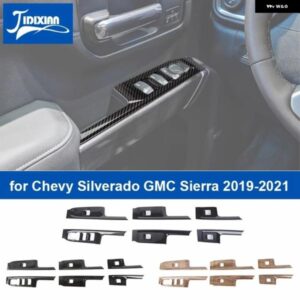 シボレー 窓リフトボタンパネル 装飾カバー シルバラード GMC シエラ 2019-21 インテリア アクセサリー カスタムパーツ アクセサリー