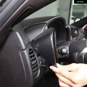 シボレー コルベット C6 2005-2013 ABS カーボンダッシュボード調整ボタンフレームカバー トリム ステッカー アクセサリー カスタム