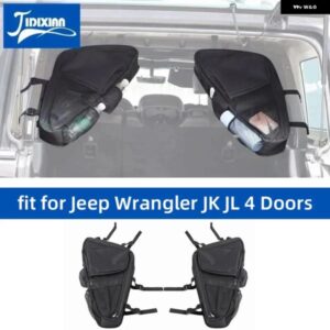 ジープ ラングラー JK JL 4 ドア 2007-2017 2018 アップドアサイドロールバー 収納 袋サドルバッグツールキット カスタムパーツ アクセサリ