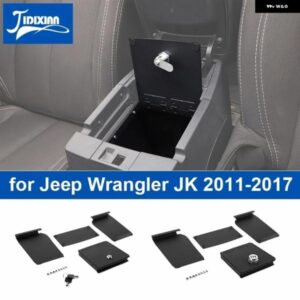 ジープ カーセンターコンソール暗号ロックアームレスト セーフティボックスアクセサリー ラングラー JK 2011-17 カスタムパーツ アクセサリ