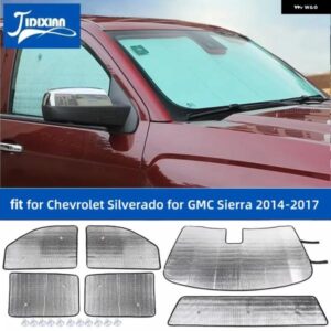 シボレー シルバラード GMC シエラ 2014-16 フロントリア フロントガラス ウィンドウ サンシェードカバー カスタムパーツ アクセサリー
