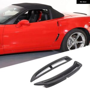 シボレー コルベット C6 2005-2013 ABS カーボンリアサイドフェンダーエアインテークトリム フレームカーアクセサリー カスタムパーツ
