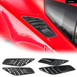 シボレー 2014-2019 コルベット C7 ABS カーボンテクスチャカースタイリングリアフェンダーベントカバー ステッカー 車 外装 アクセ