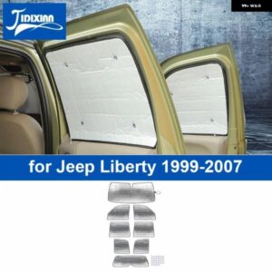ジープ カーテン抗 UV サンバイザーカバー フロントリア フロントガラス ウィンドウ サンシェードカバー リバティ 1999-2007 カスタムパー