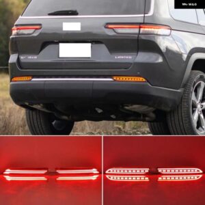 ジープ LED テールリアバンパー リフレクターライト グランドチェロキー 2021-24 ブレーキ ライト ウィンカーフォグランプ カスタムパーツ