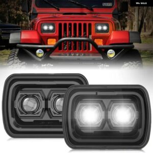 シボレー 90ワット 5 7 7 6インチ 長方形シールドビーム LED ヘッドライト H4 9003 プラグ 6054 H5054 ジープ ラング