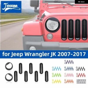 ジープ レーシンググリル ヘッドライト ライト ランプ 装飾カバー ラングラー JK 2007-17 カスタムパーツ アクセサリー 交換用部品 互換品