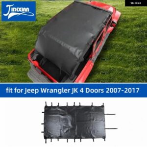 ジープ ラングラー JK 4 ドア 2007-2017 レザー車全長ソフトトップ抗 UV サンサンシェードカバー アクセサリー カスタムパーツ アクセサリ