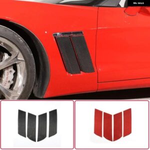 シボレー コルベット C6 2005-2013 ソフトカーボンサイドフェンダーパネル カバー トリム ステッカー カーアクセサリー カスタムパーツ