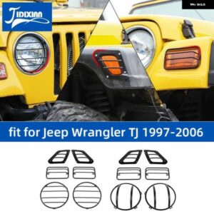 ジープ 車 外装 ホイール アイブロウウインカーヘッドライト ライト ランプ 装飾カバー ラングラー TJ 1997-2006 カスタムパーツ アクセサ