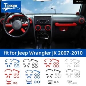 ジープ ラングラー JK 2007 2008 2009 2010 ダッシュボードステアリングホイール スピーカー室内装飾カバー キットアクセサリー カスタムパ