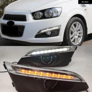 シボレー 車 LED AVEO ソニック 2011 2012 2013 DRL デイタイム ランニングライト 昼光ウィンカーフォグランプ カバー