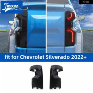 シボレー シルバラード 2022 2023 2024 アップ車 外装 リアテールライト テールライト ランプ 装飾カバー スモーキーブラック カス