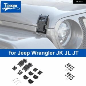 ジープ 車 外装 エンジン フードラッチキャッチフードロックアクセサリー ラングラー JK JL 2007 アップグラディエーター JT 2018 アップ