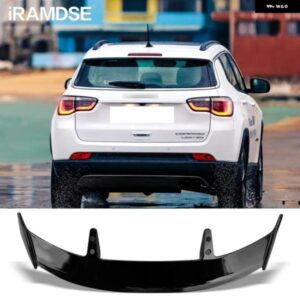 ジープ カーボン柄 スポイラー コンパス 2017 - 2021 ブラック タイプ TE リアトランク ウイング ABS 材料 RE ACCESSORIES カスタムパーツ