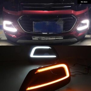 シボレー 1ペア LED デイタイム ランニングライト デイライト フォグライト トラックス 2017 2018 2019 黄色ウィンカーリレー車