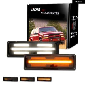 シボレー スイッチバック アンバー イエロー LED フロント ターン シグナル ランプ 200GMC C/K 1500/2500/3500 白色