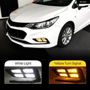 シボレー カー点滅 DRL クルーズ 2016 2017 2018 LED デイタイム ランニングライト 自動昼光黄色信号防水 フォグランプ カス