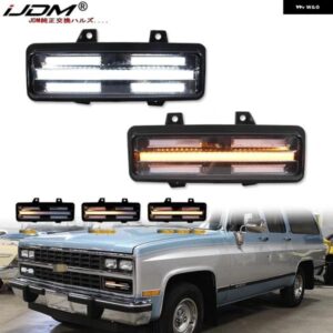 シボレー GMC バン ジミー ピックアップ トラック フロント バンパー シーケンシャル アンバー ターン シグナル ライト アセンブリ DRL