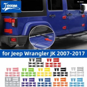 ジープ ラングラー JK 2007-2017 ボンネットエンジン スペアタイヤサポートドアヒンジ装飾カバー 外装 アクセサリー カスタムパーツ アクセ
