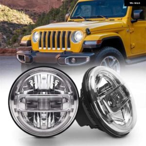 ジープ 7インチ LED ヘッドライト ラウンド ラングラー JK TJ ハマー H1 H2 12V 24V スズキ サムライラーダ 4X4 アーバン NIVA カスタムパ