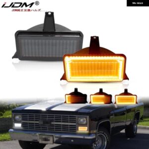 シボレー 2個 GMC ピックアップトラック車バンパー シーケンシャルアンバーウィンカー交換スイッチバック白色 LED デイタイム ランニングラ