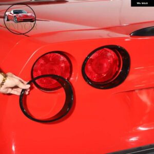 シボレー コルベット C6 2005-2013 ABS ブラック/リアテールランプ 装飾リングアクセサリー カスタムパーツ アクセサリー 交換用部
