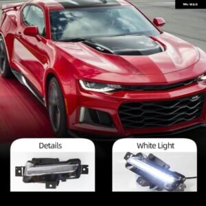 シボレー 2個 車 LED DRL フォグランプ デイタイム ランニングライト カマロ ZL1 RS 1LT 2016-19 黄色信号 カスタムパ