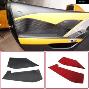 シボレー 2014-19 コルベット C7 ソフトカーボンカースタイリングドアパネル カバー ステッカー 車内アクセサリー カスタムパーツ アクセ