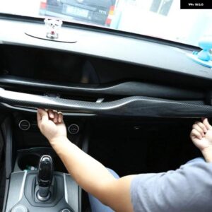 アルファロメオ ステルヴィオ 2017-2020 カーボンカーコントロールコンソール副パイロット計器装飾パネル インテリア アクセサリー カスタ