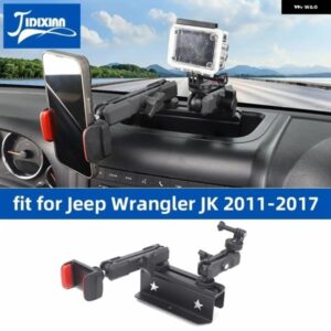 ジープ ラングラー JK 2011-17 カーセンターコンソールスライドレールカメラ電話ホルダー カスタムパーツ アクセサリー 交換用部品 互換品