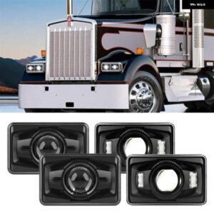 シボレー 4個 4X6 車 LED ヘッドライト HI/LO ビーム 6500K H4 プラグ KENWORTH T800 T400 T600 W9
