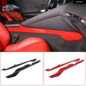 シボレー ABS カーボン/レッド コルベット C8 Z51 Z06 2020-2023 センターコンソール両面装飾ストリップステッカー アクセサ
