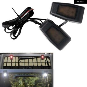ジープ 2個 テールゲート LED リアライト ブレーキ ライトテールゲート リアウィンドウガラスヒンジトリムラングラー JK 2007-2017 カー