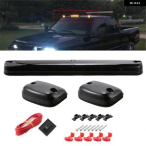 シボレー 3個 アンバー LED キャブルーフトップ マーカー ランニングライトスモークレンズ 2007-2013 シルバラード/GMC シエラ