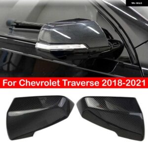 シボレー トラバース 2018-21 バックミラー サイドミラー カバー ステッカー ウイングキャップ外装ドアケーストリムカーボン