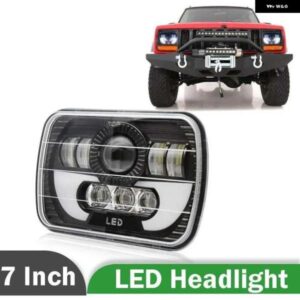 ジープ 12V LED 長方形 ヘッドライト プロジェクターシールドビーム HI/LO ビーム DRL ラングラーチェロキー トヨタ フォード E-150