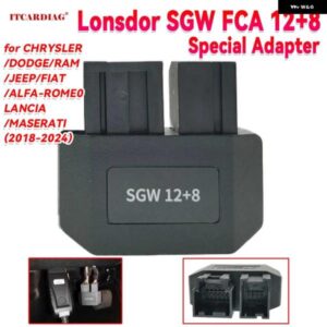 ジープ LONSDOR FCA SGW 12 + 8 専用アダプター クライスラー / ダッジ //RAM/ フィアット /マセラティ 2018+ セキュリティゲート ウェイ K518 で動作
